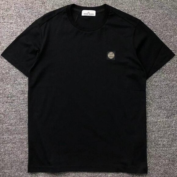 ★STONE ★ Logo Patch Garment Dyed Short Sleeve T-Shir Stone Island T Shirt - Sneaker Lounge